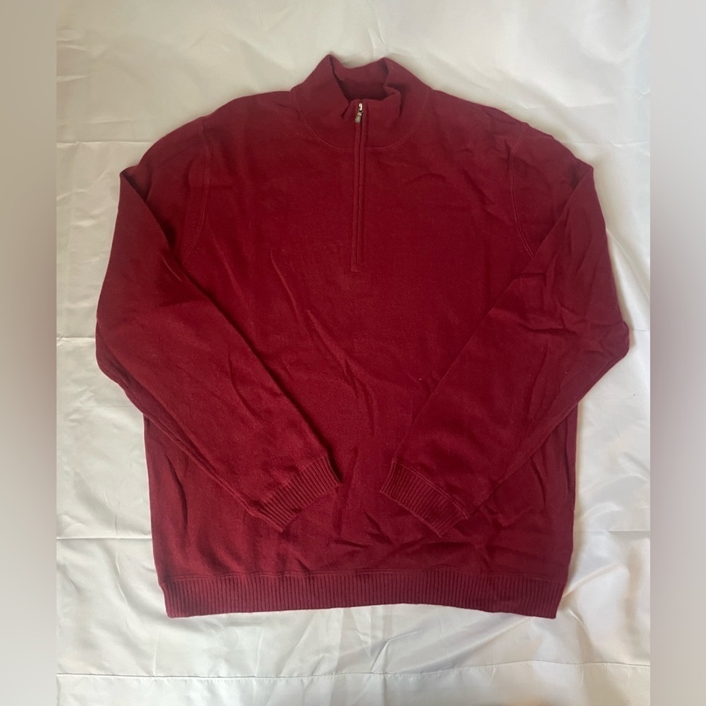 John W. Nordstrom 100% Cashmere Quarter Zip Sweater